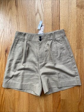 Madewell Olive Khaki High-Rise Bermuda Shorts
